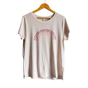 NWT C&C California The Future Is Female Rainbow Short Sleeve Tee Size Large